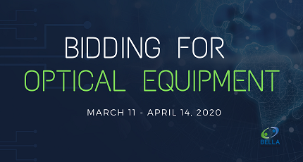 RedCLARA and BELLA-T announce new bidding for acquiring optical equipment.